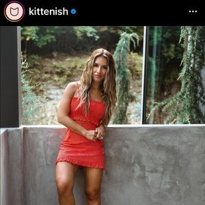 NWT KITTENISH Firecracker Red Wrap Dress XXL